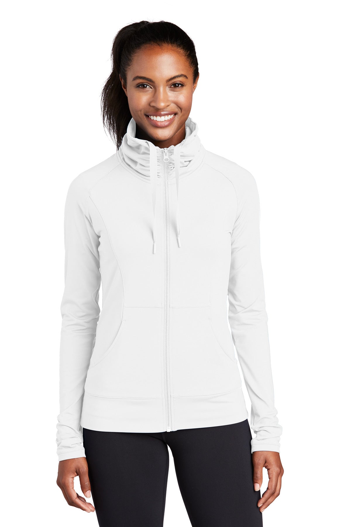 Sport-Tek Ladies Sport-Wick Stretch Full-Zip Jacket. LST852