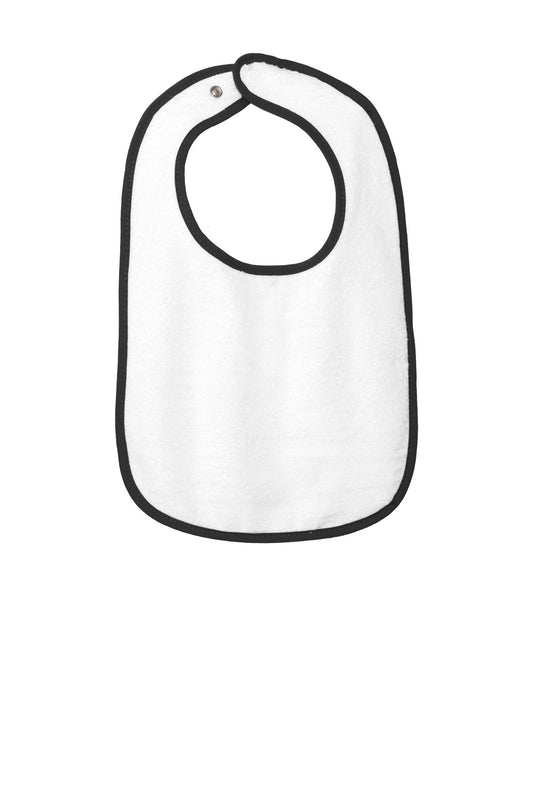 Rabbit Skins‚Ñ¢ Infant Contrast Trim Terry Bib. RS1003