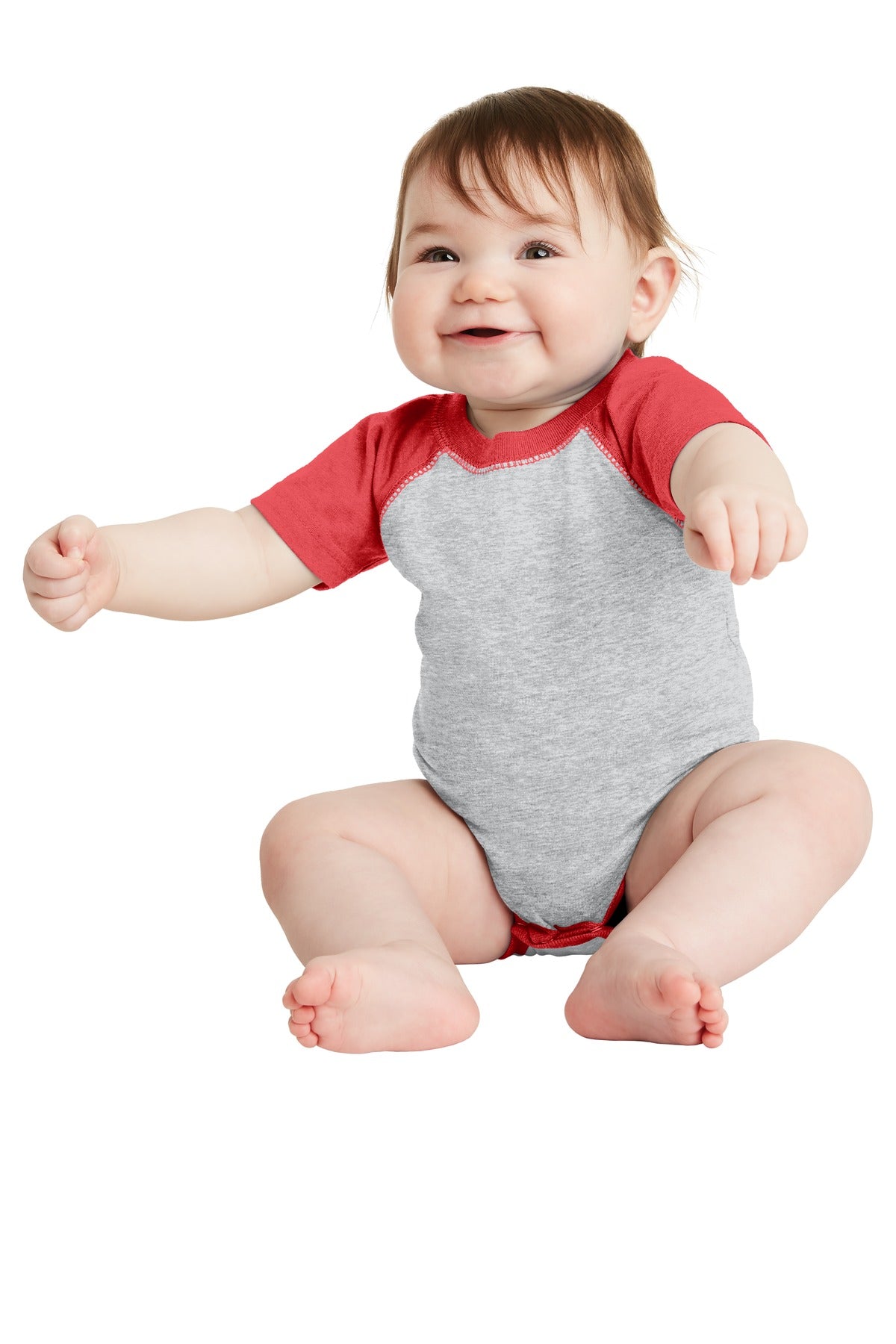 Rabbit Skins‚Ñ¢ Infant Baseball Fine Jersey Bodysuit. RS4430