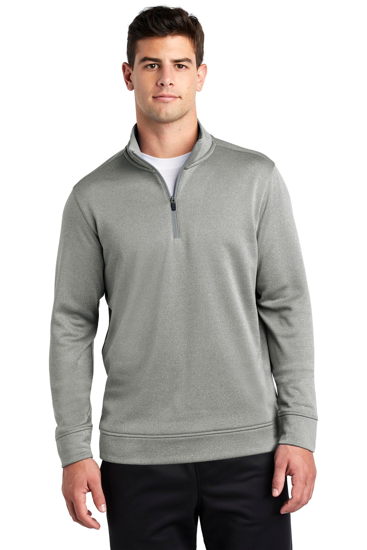 Sport-Tek  PosiCharge  Sport-Wick  Heather Fleece 1/4-Zip Pullover. ST263