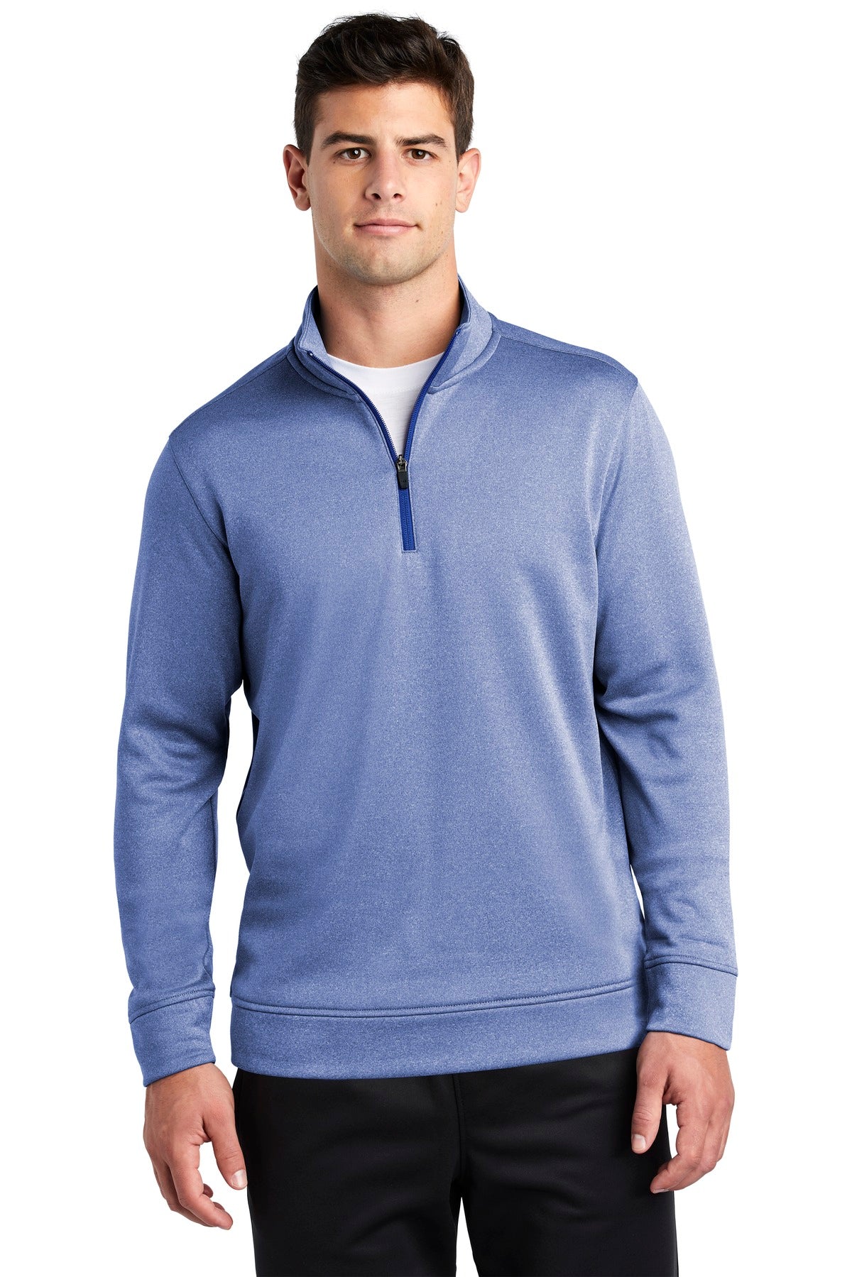 Sport-Tek  PosiCharge  Sport-Wick  Heather Fleece 1/4-Zip Pullover. ST263