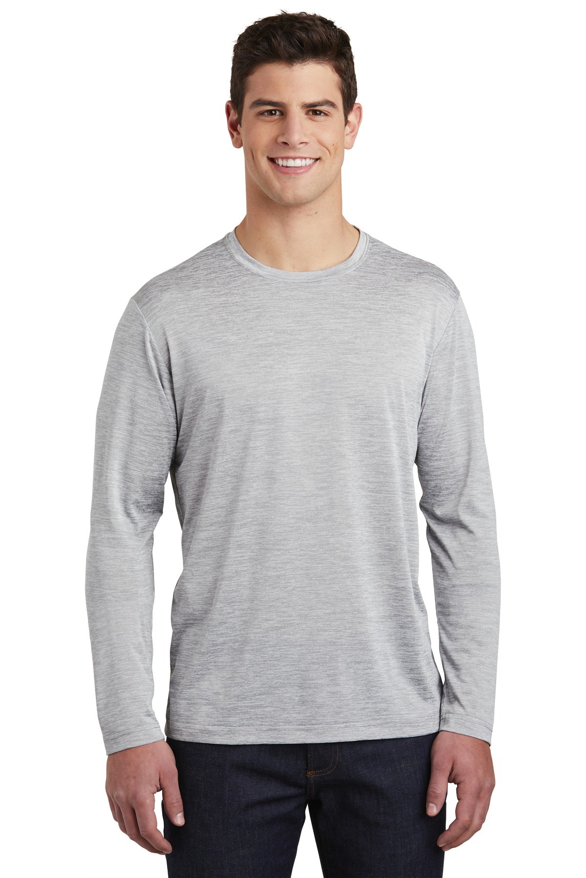 Sport-Tek  PosiCharge  Long Sleeve Electric Heather Tee. ST390LS