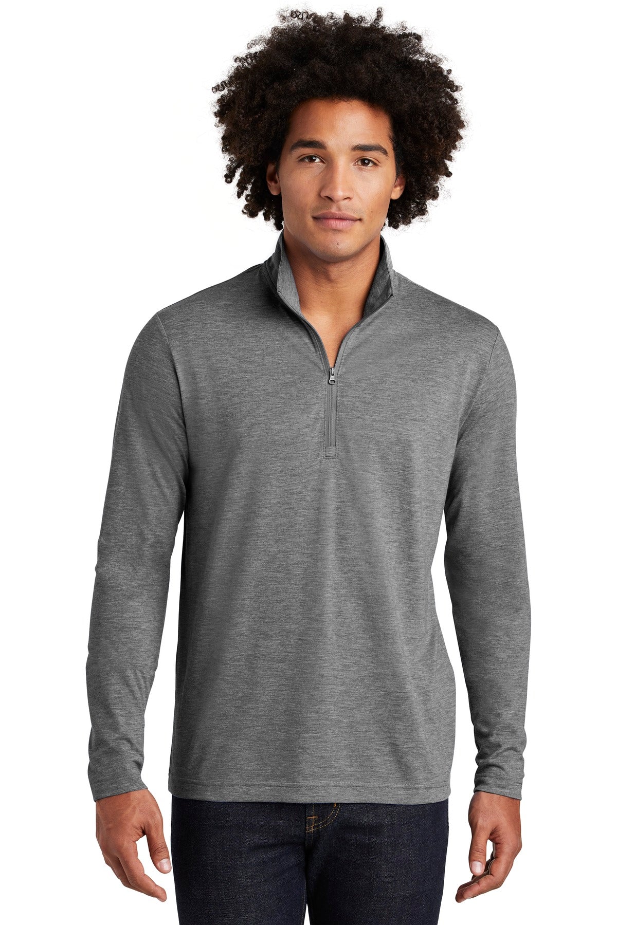 Sport-Tek  PosiCharge  Tri-Blend Wicking 1/4-Zip Pullover. ST407