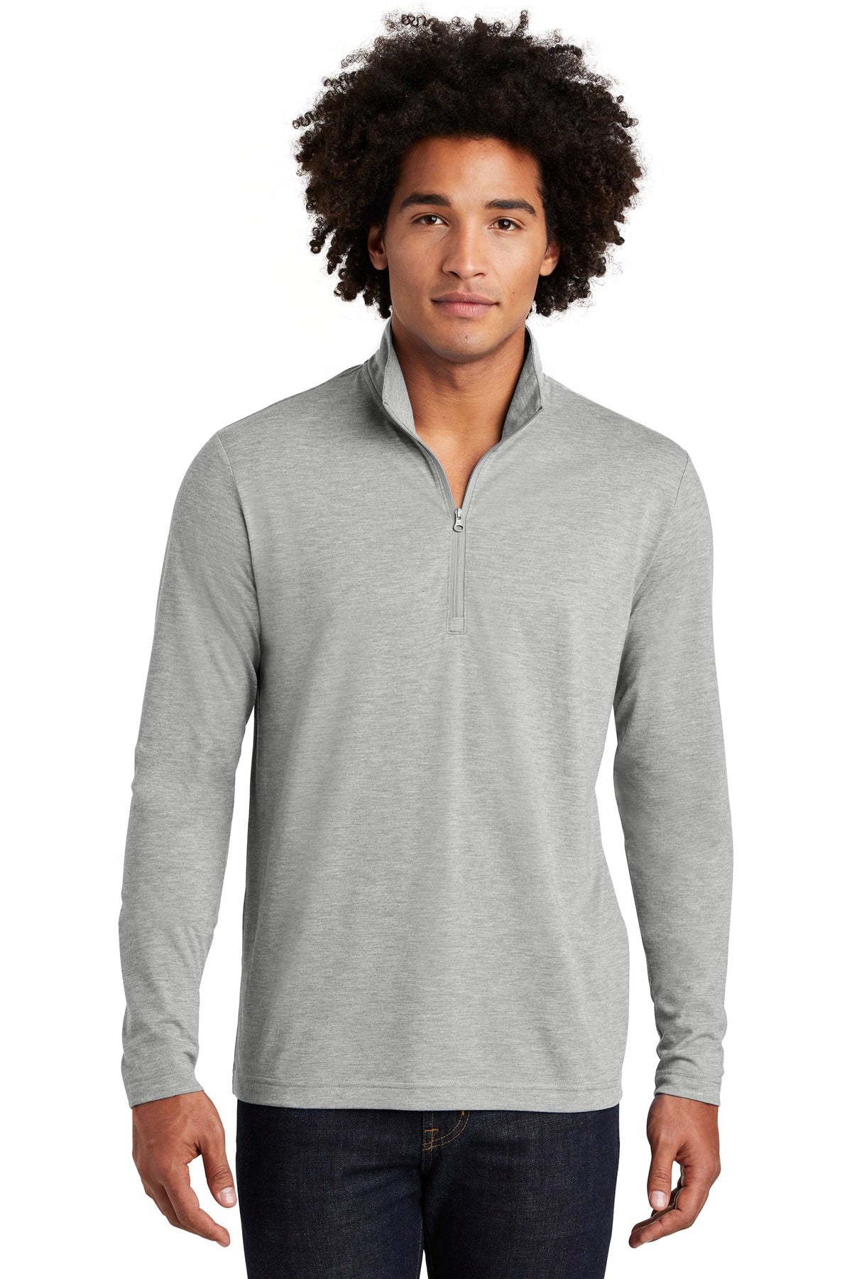 Sport-Tek  PosiCharge  Tri-Blend Wicking 1/4-Zip Pullover. ST407