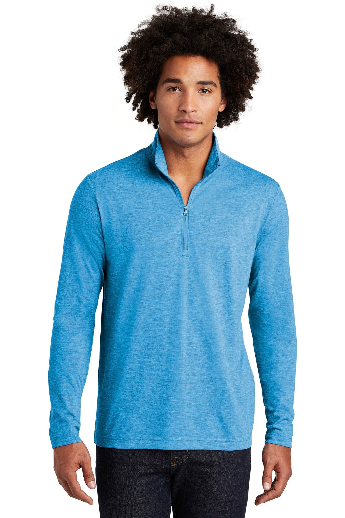 Sport-Tek  PosiCharge  Tri-Blend Wicking 1/4-Zip Pullover. ST407