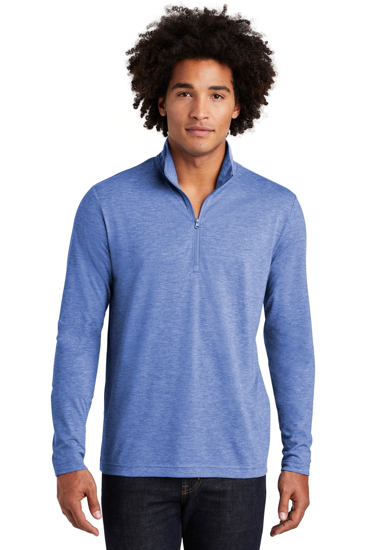 Sport-Tek  PosiCharge  Tri-Blend Wicking 1/4-Zip Pullover. ST407