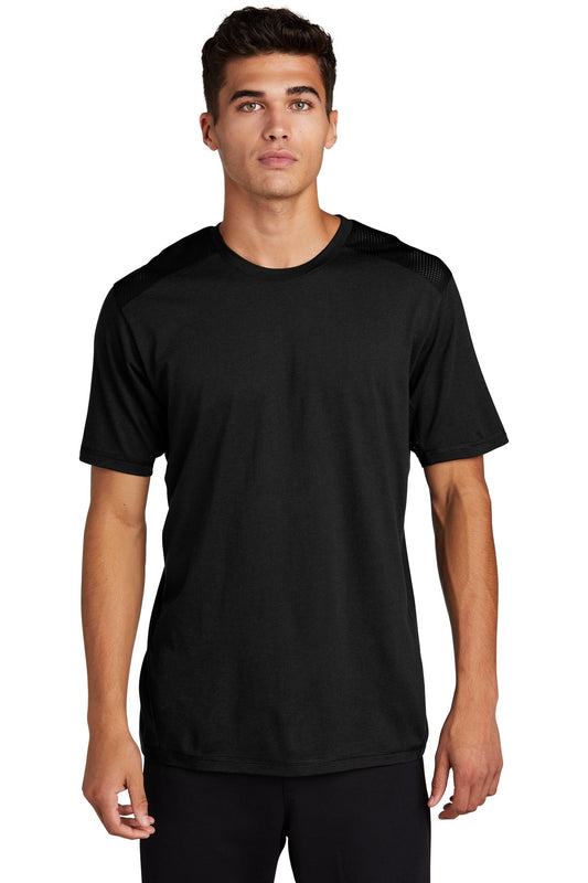 Sport-Tek  PosiCharge  Tri-Blend Wicking Draft Tee. ST410