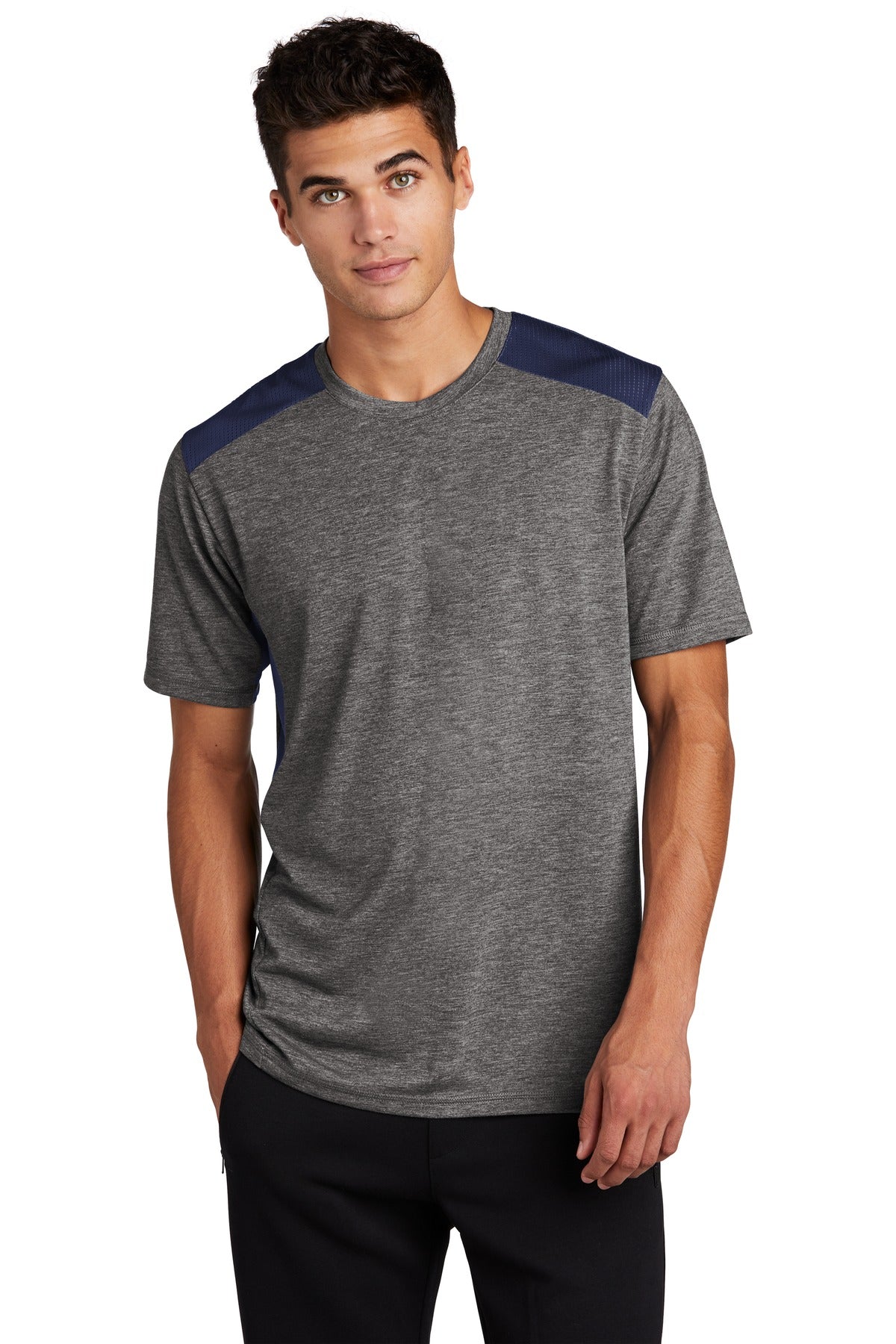 Sport-Tek  PosiCharge  Tri-Blend Wicking Draft Tee. ST410