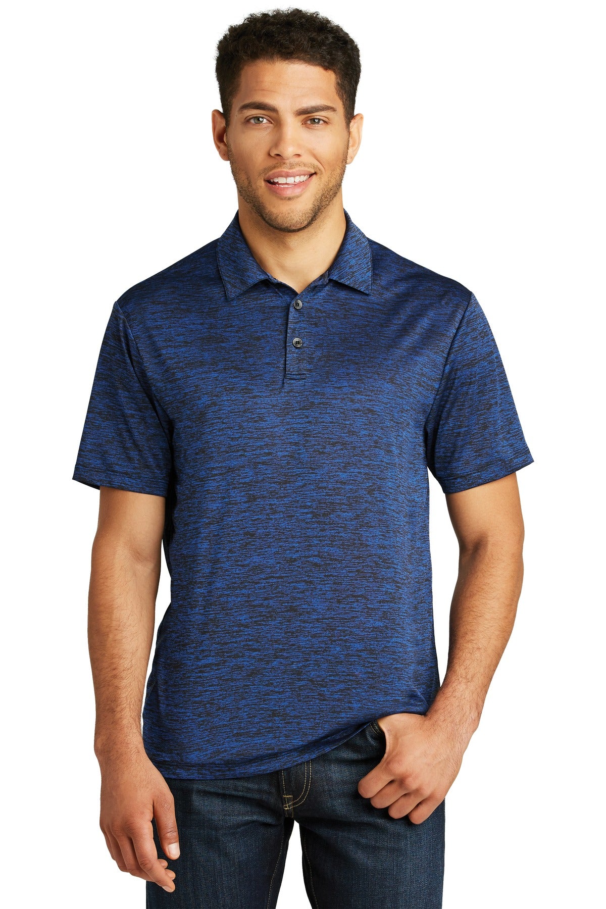 Sport-Tek  PosiCharge  Electric Heather Polo. ST590