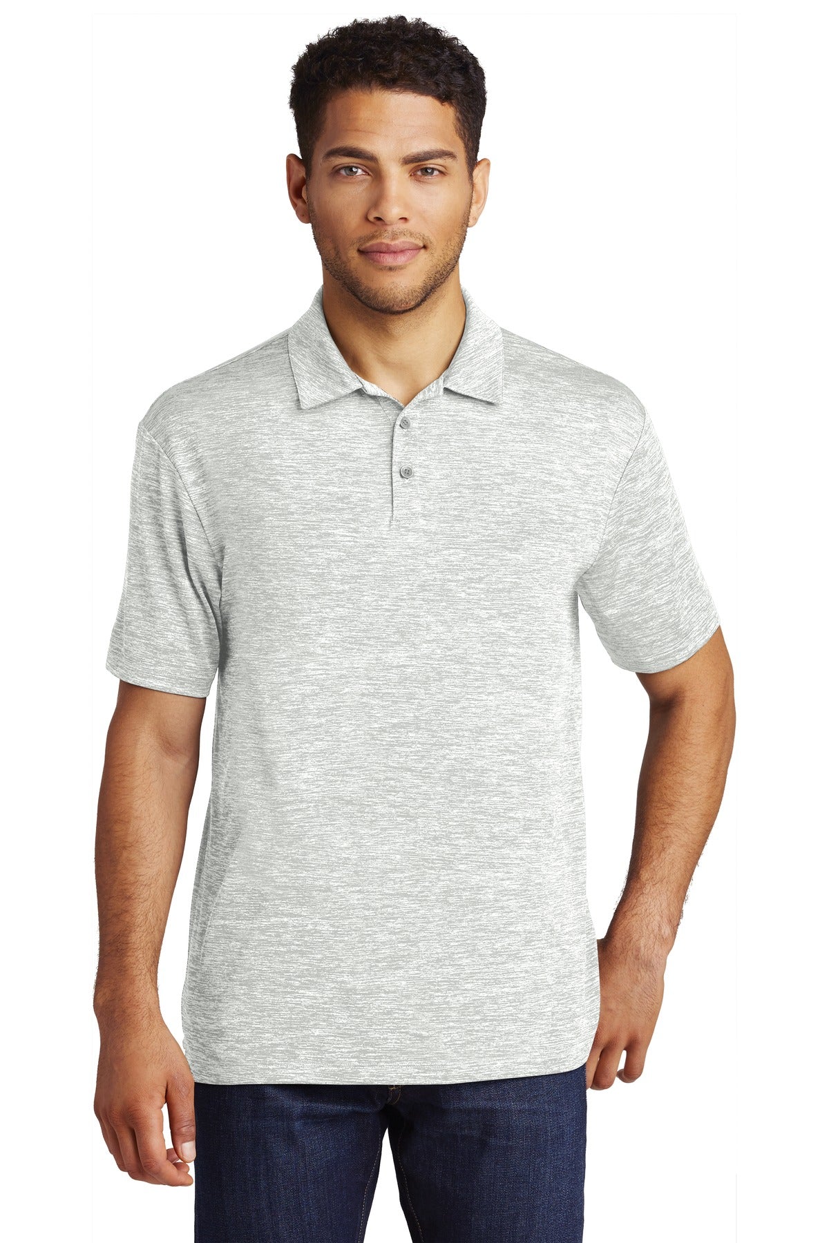 Sport-Tek  PosiCharge  Electric Heather Polo. ST590