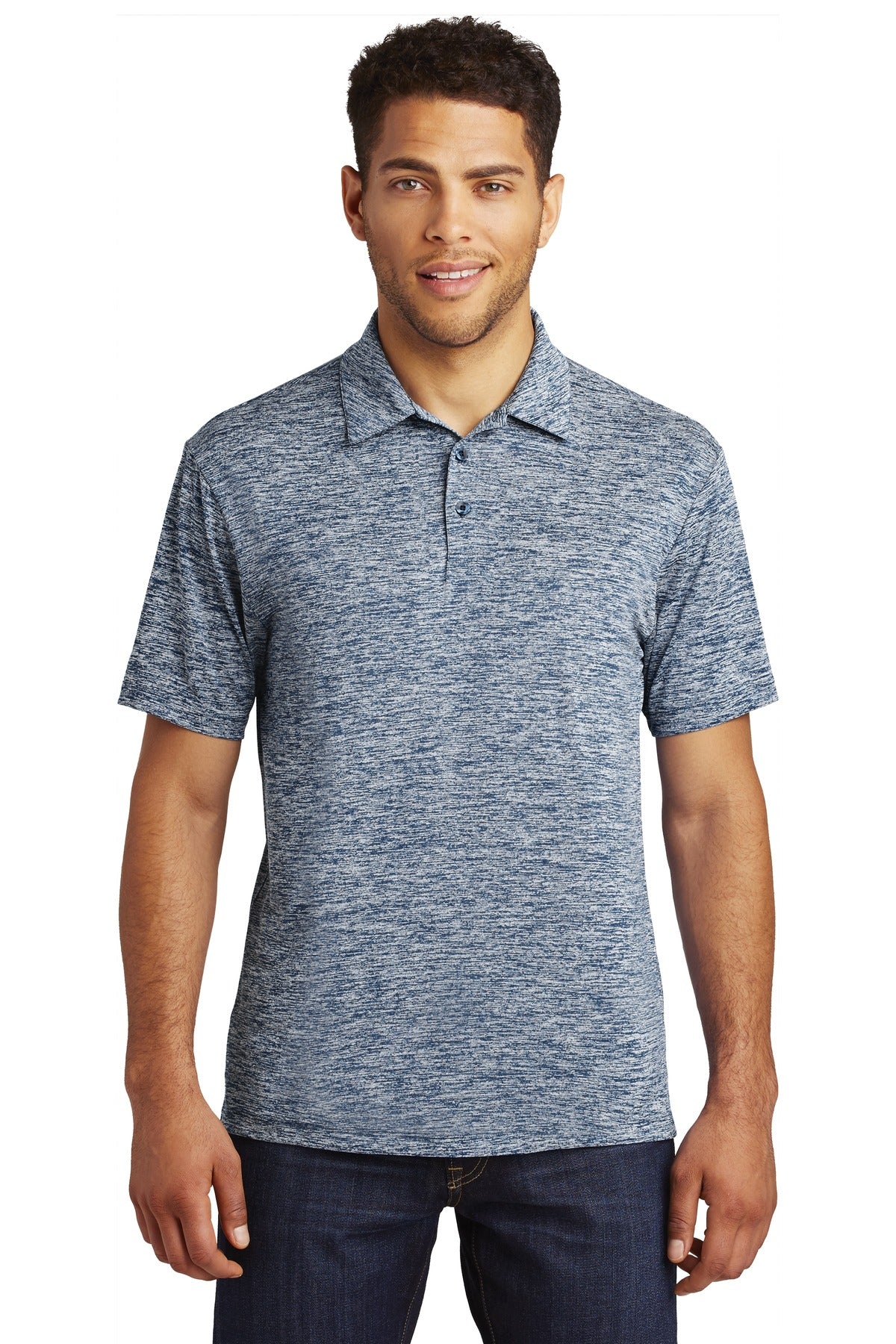 Sport-Tek  PosiCharge  Electric Heather Polo. ST590