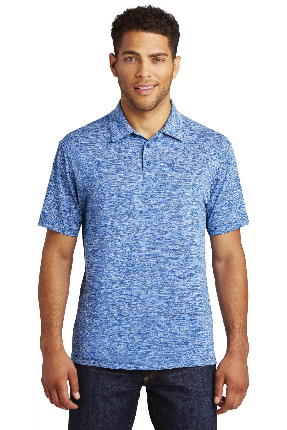 Sport-Tek  PosiCharge  Electric Heather Polo. ST590