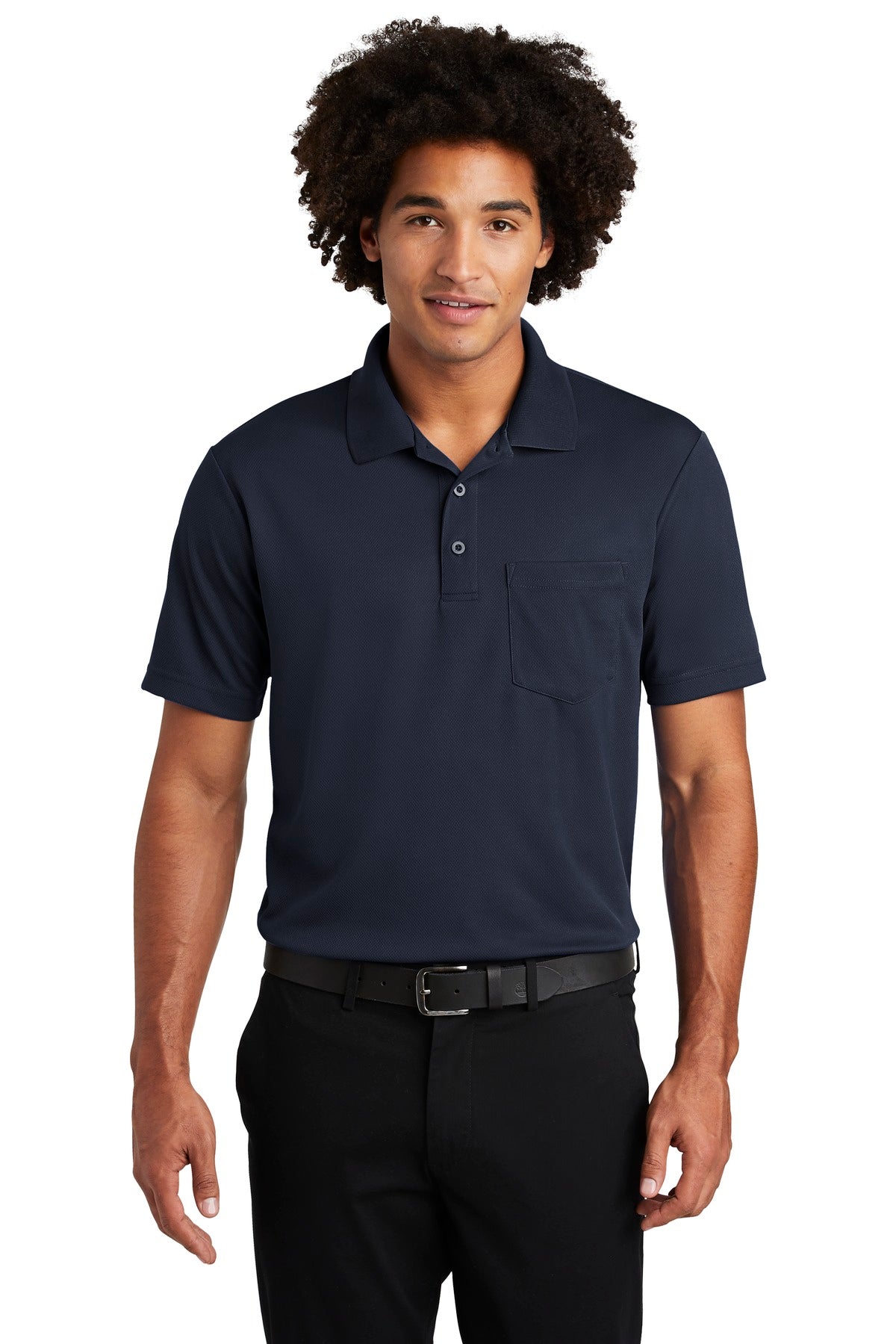 Sport-Tek  PosiCharge  RacerMesh  Pocket Polo. ST640P