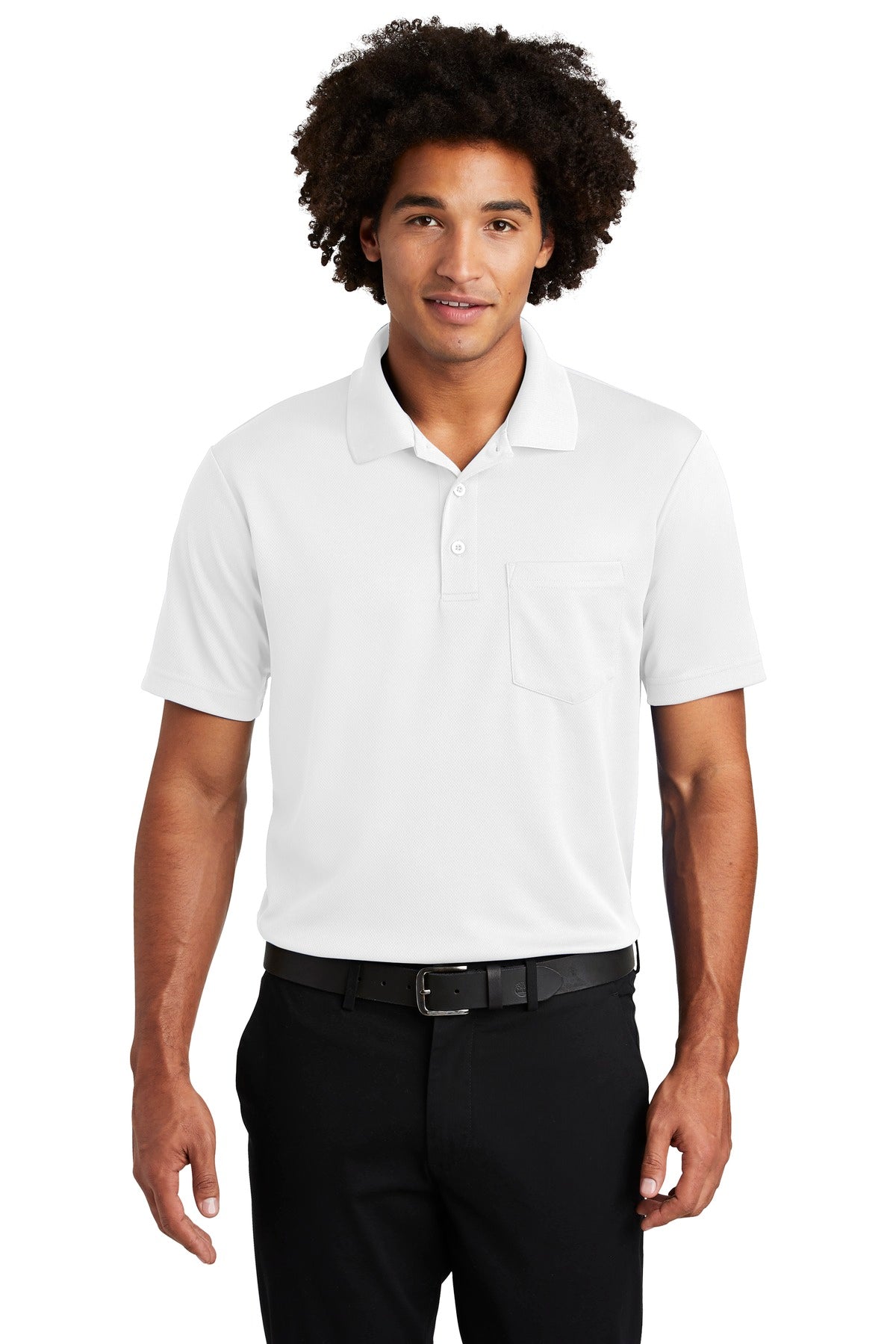 Sport-Tek  PosiCharge  RacerMesh  Pocket Polo. ST640P