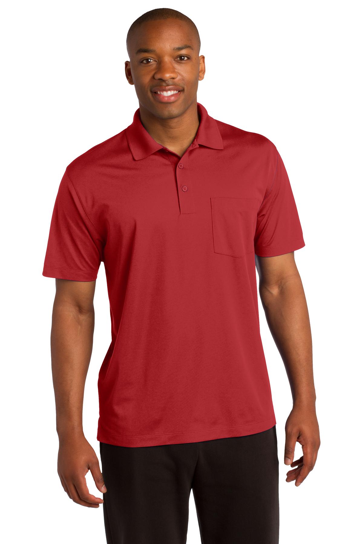 Sport-Tek Micropique Sport-Wick Pocket Polo. ST651