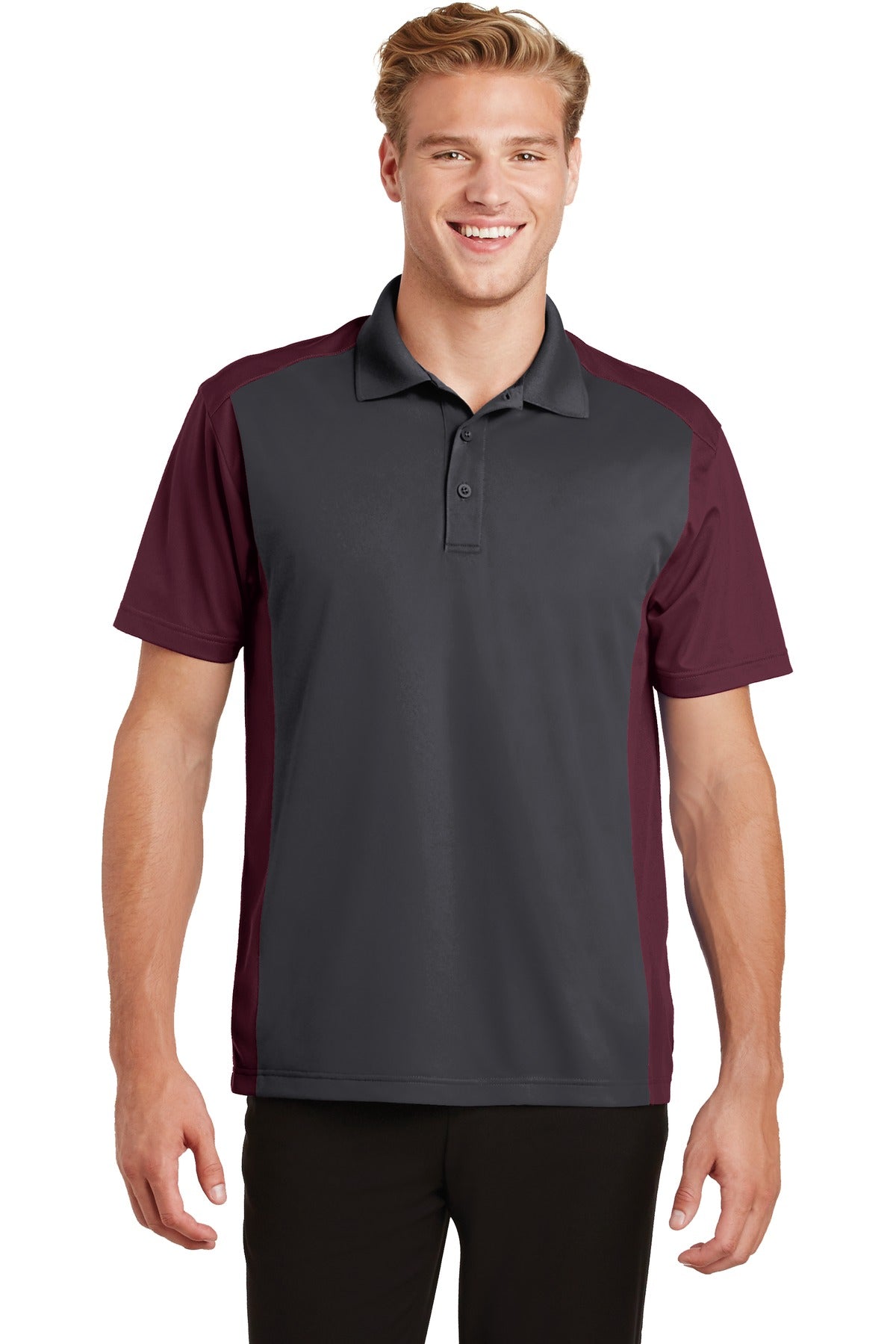 Sport-Tek Colorblock Micropique Sport-Wick Polo. ST652