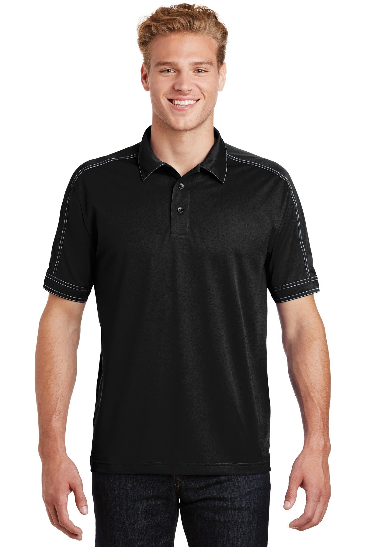 Sport-Tek Contrast Stitch Micropique Sport-Wick Polo. ST659