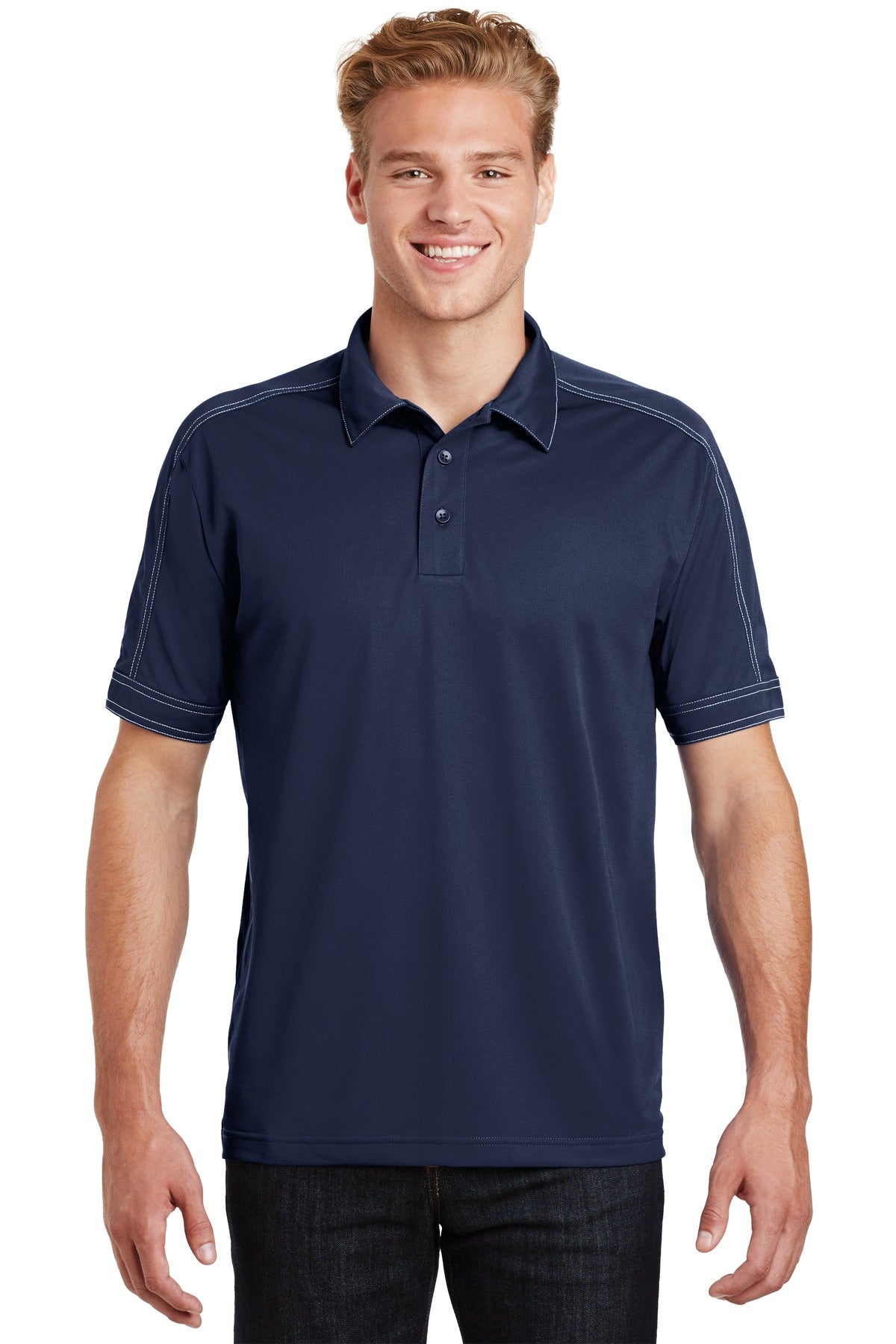 Sport-Tek Contrast Stitch Micropique Sport-Wick Polo. ST659