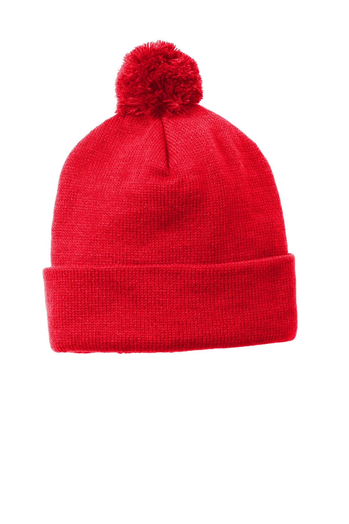 Sport-Tek  Solid Pom Pom Beanie. STC37