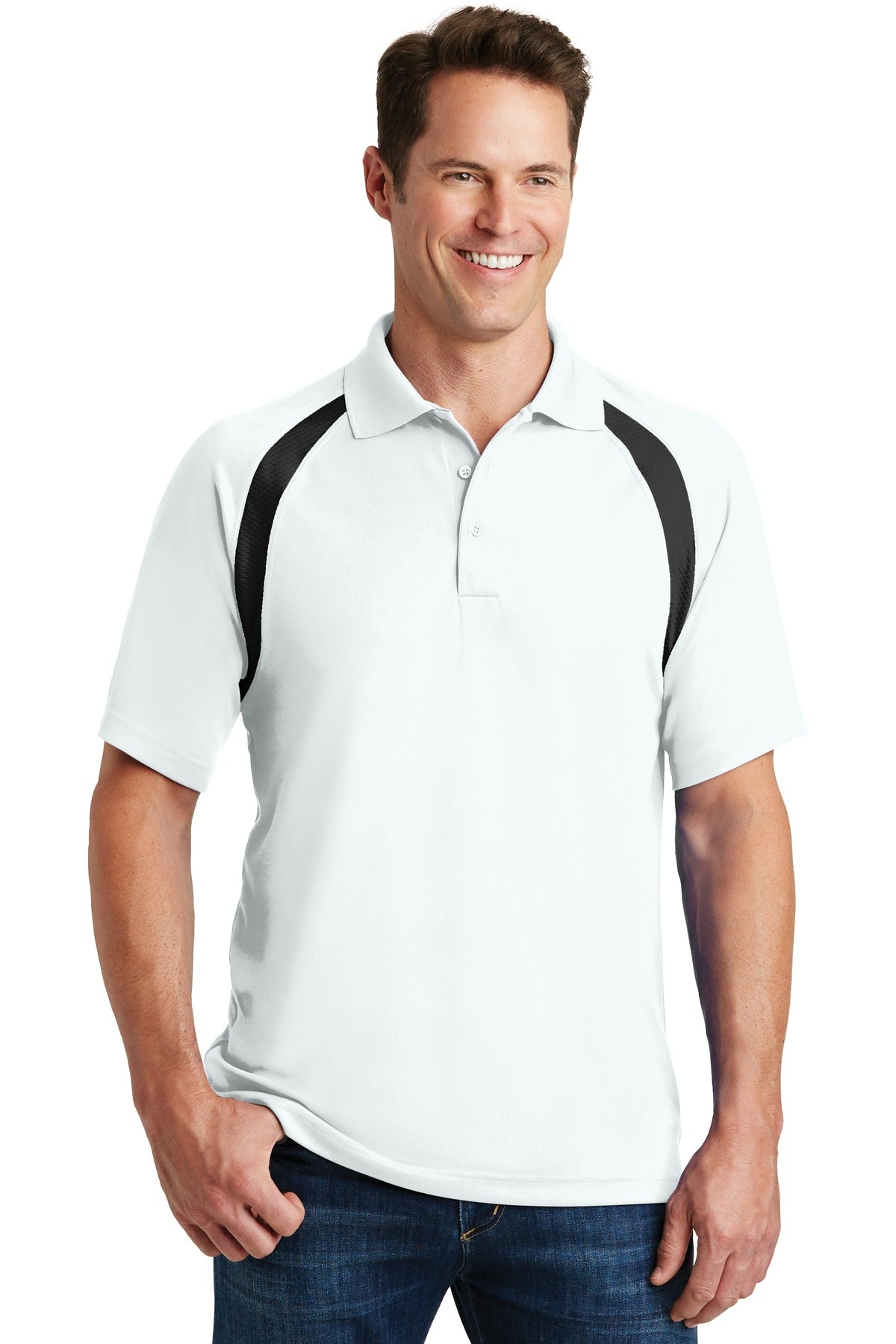 Sport-Tek Dry Zone Colorblock Raglan Polo. T476