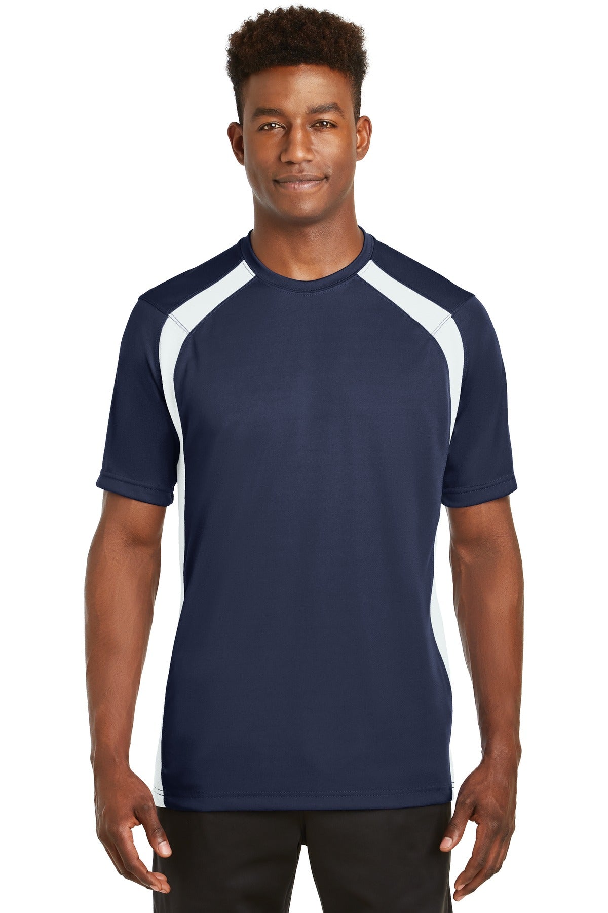 Sport-Tek Dry Zone Colorblock Crew. T478