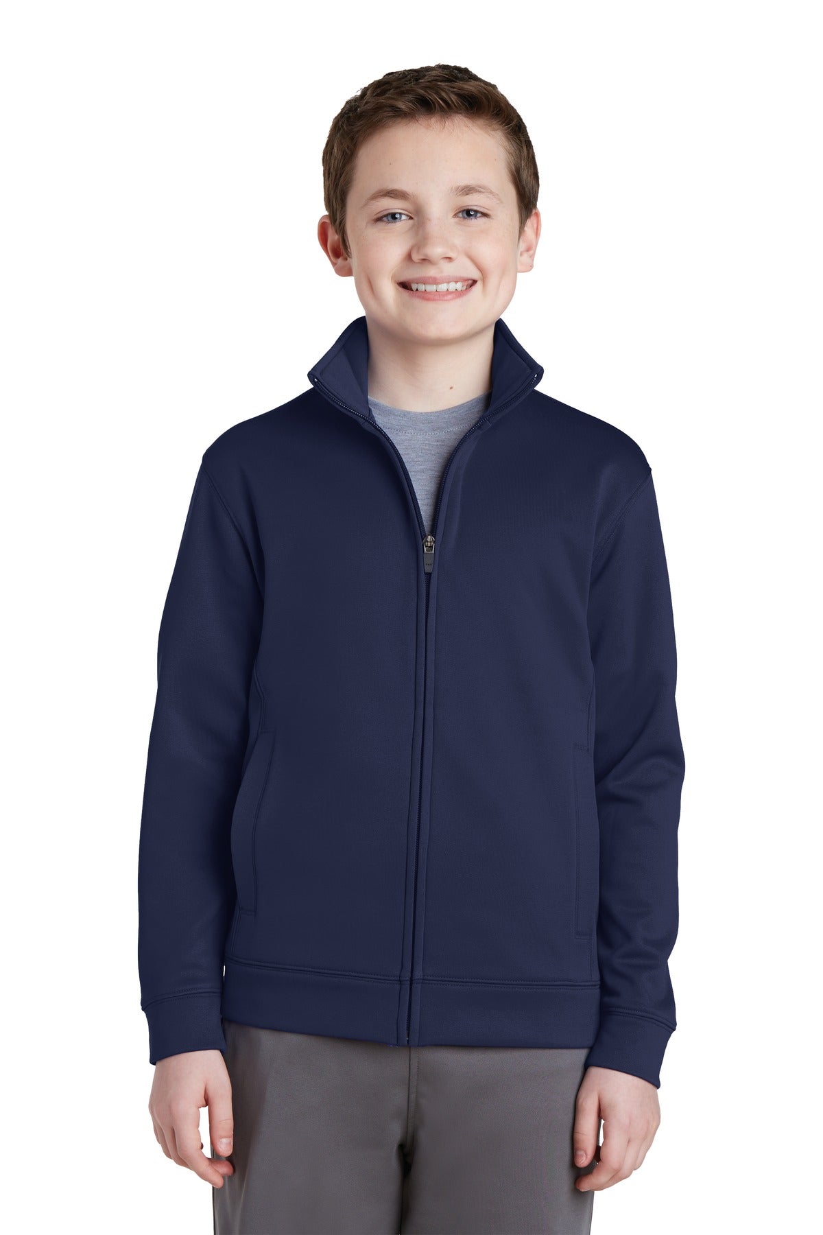 Sport-Tek Youth Sport-Wick Fleece Full-Zip Jacket.  YST241