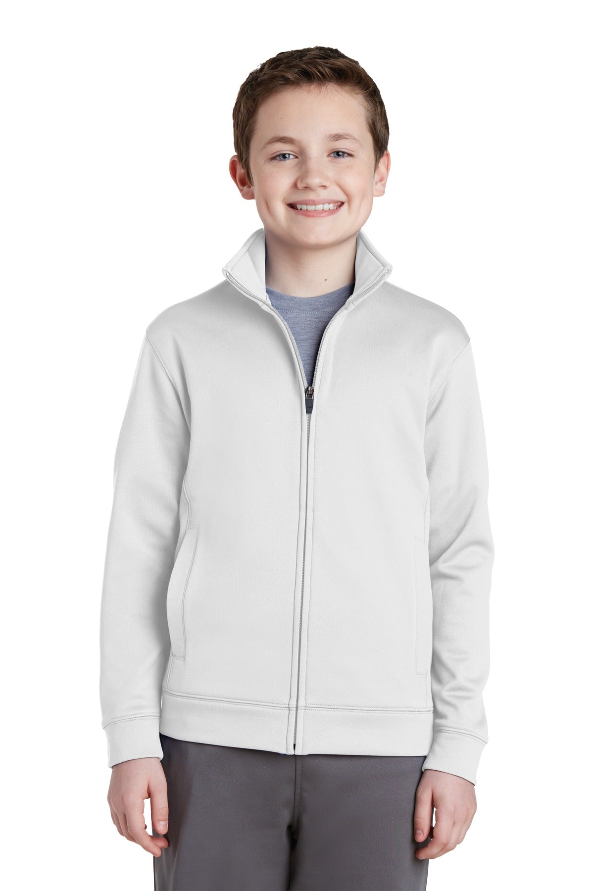 Sport-Tek Youth Sport-Wick Fleece Full-Zip Jacket.  YST241