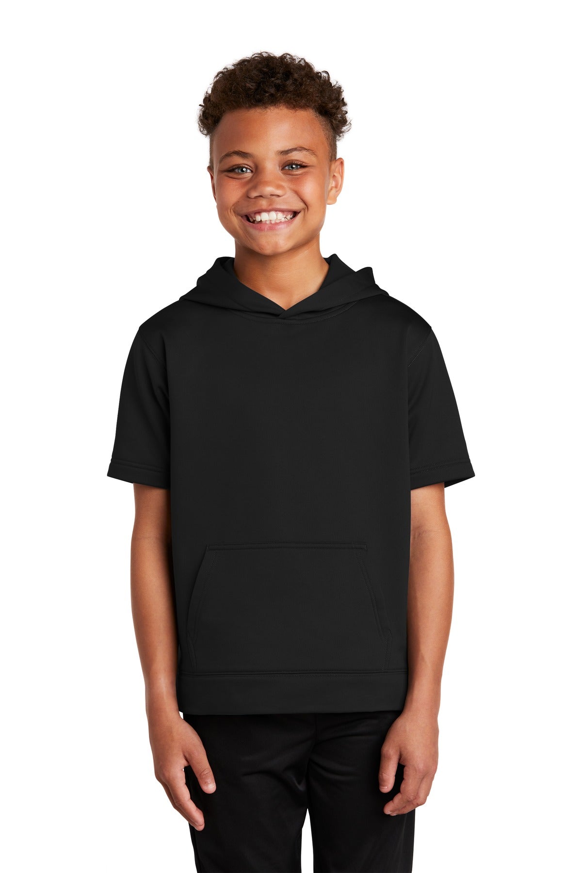 Sport-Tek  Youth Sport-Wick  Fleece Short Sleeve Hooded Pullover. YST251