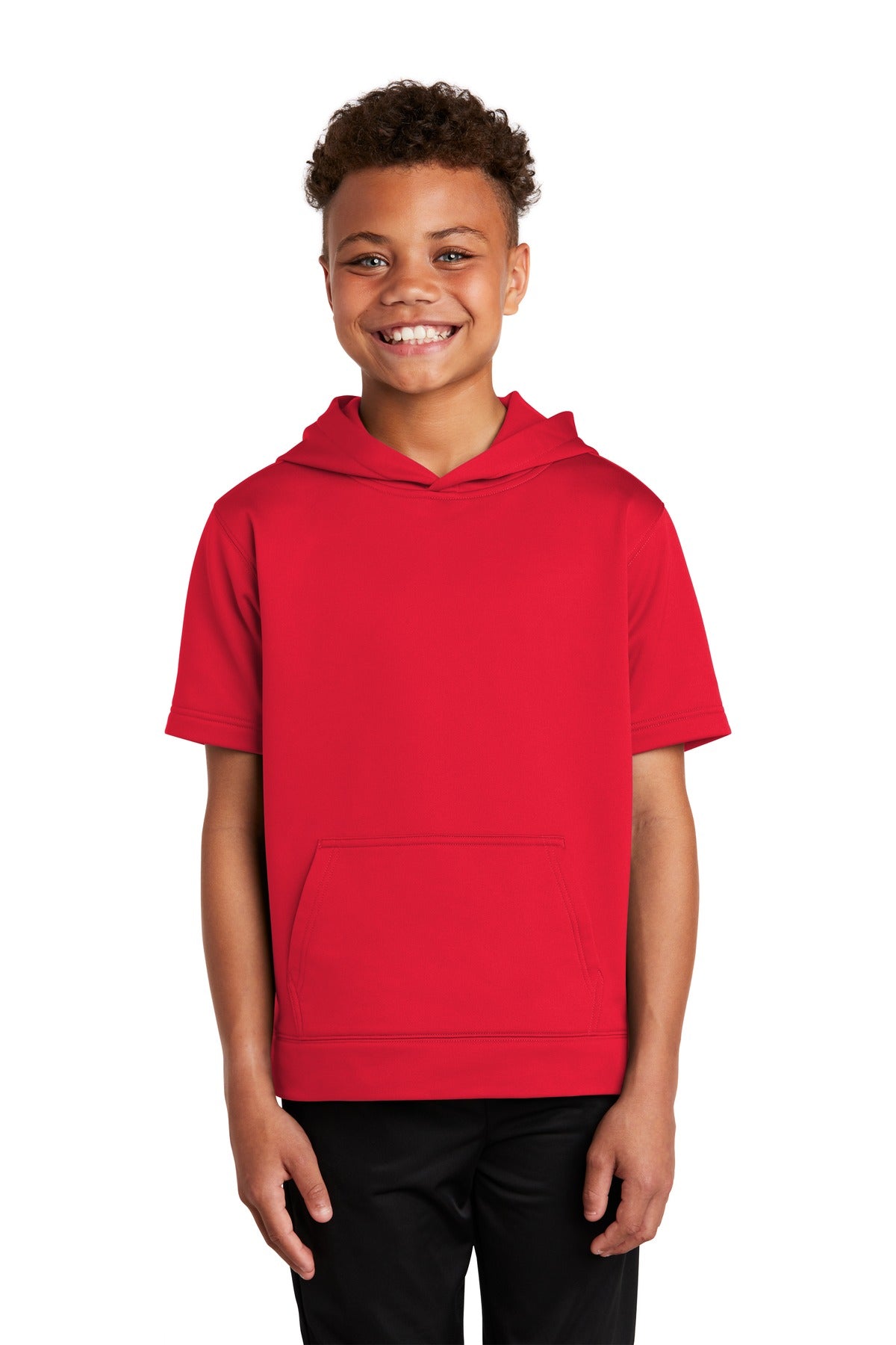 Sport-Tek  Youth Sport-Wick  Fleece Short Sleeve Hooded Pullover. YST251