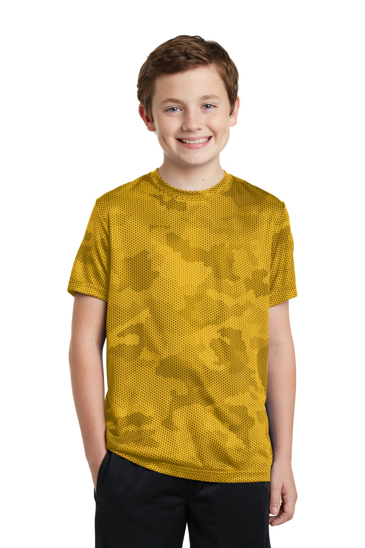 Sport-Tek Youth CamoHex Tee. YST370