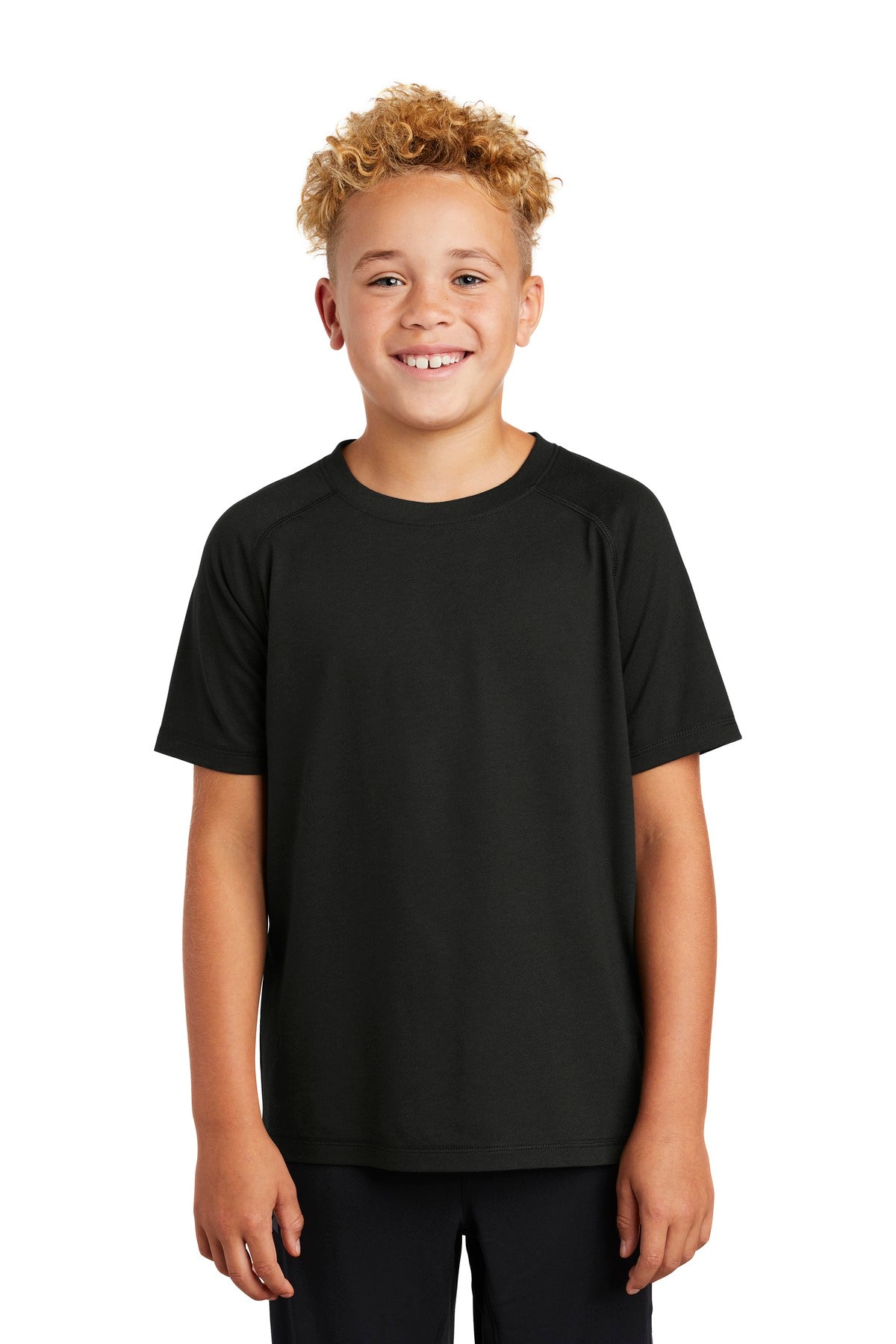 Sport-Tek  Youth PosiCharge  Tri-Blend Wicking Raglan Tee. YST400