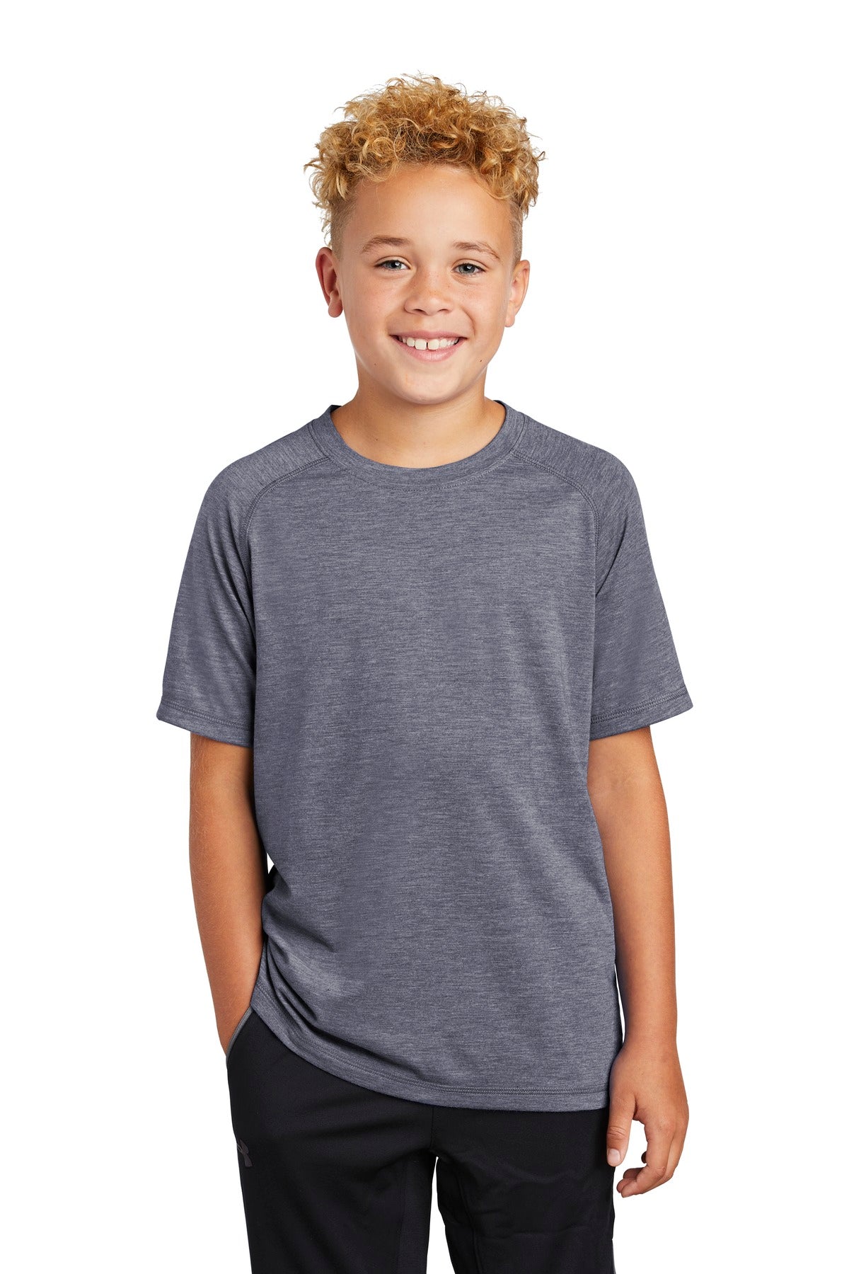 Sport-Tek  Youth PosiCharge  Tri-Blend Wicking Raglan Tee. YST400