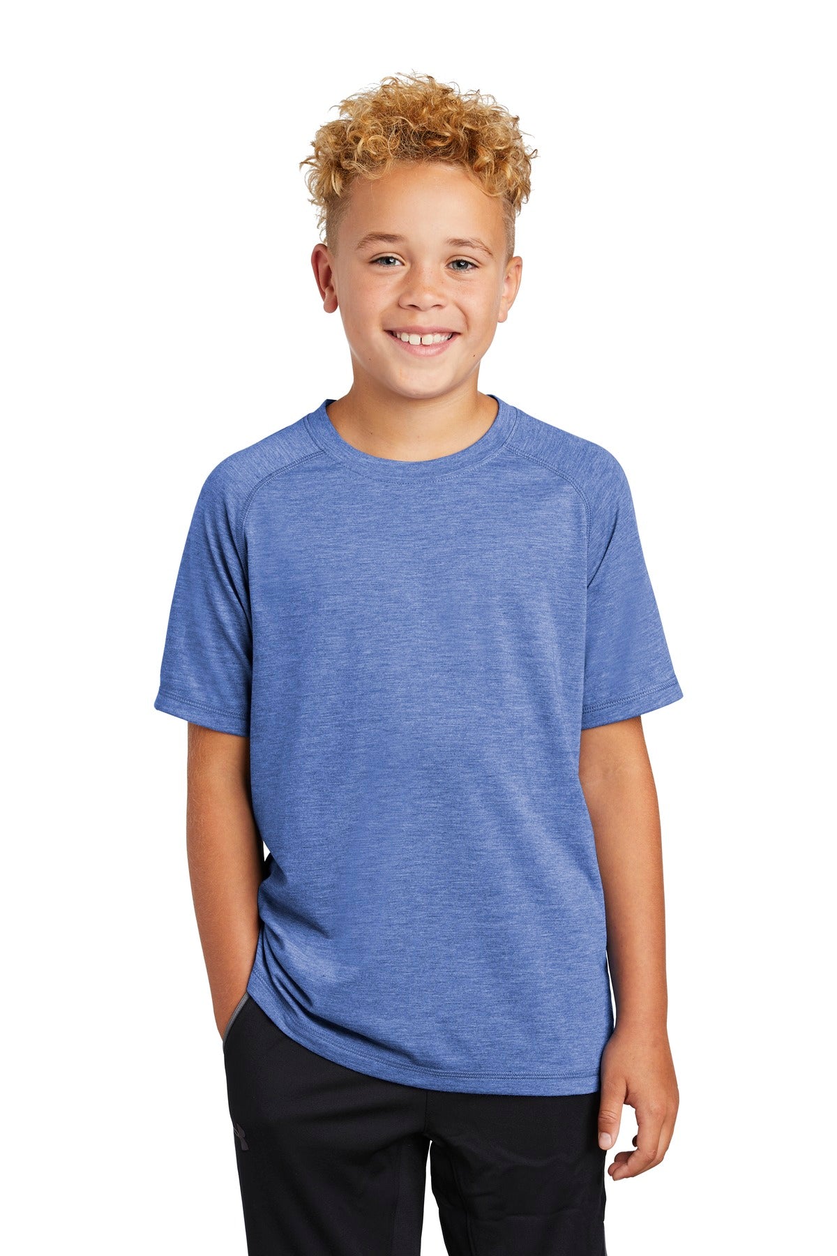 Sport-Tek  Youth PosiCharge  Tri-Blend Wicking Raglan Tee. YST400