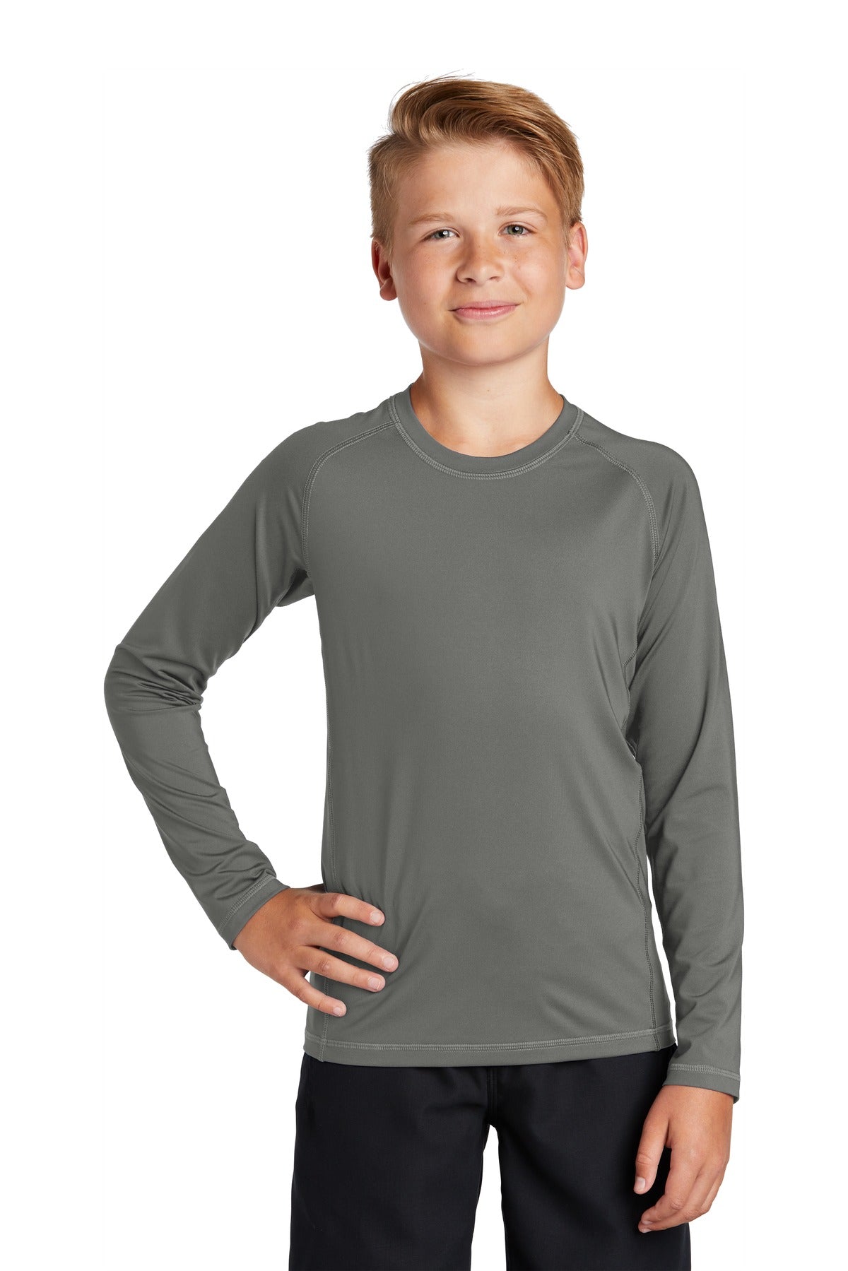 Sport-Tek  Youth Long Sleeve Rashguard Tee. YST470LS