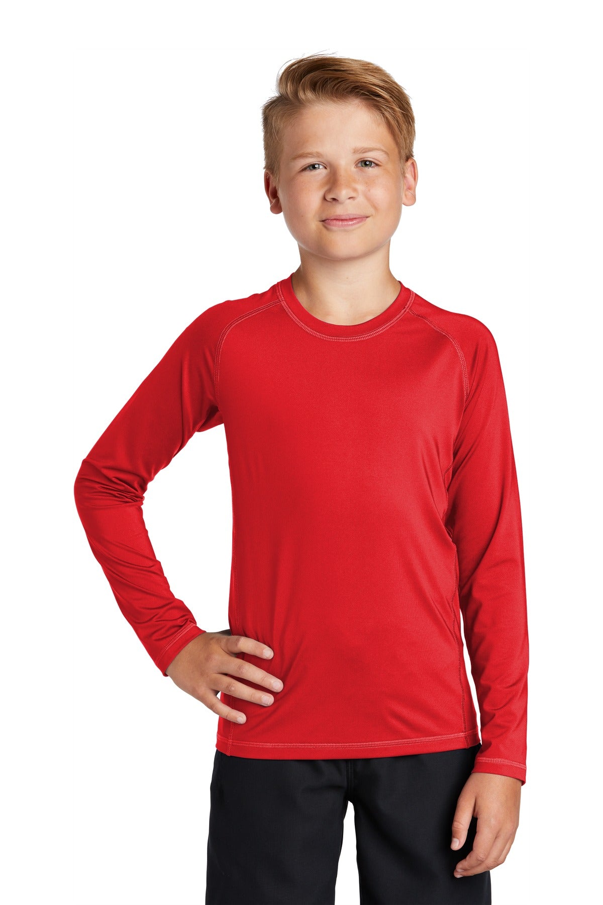 Sport-Tek  Youth Long Sleeve Rashguard Tee. YST470LS