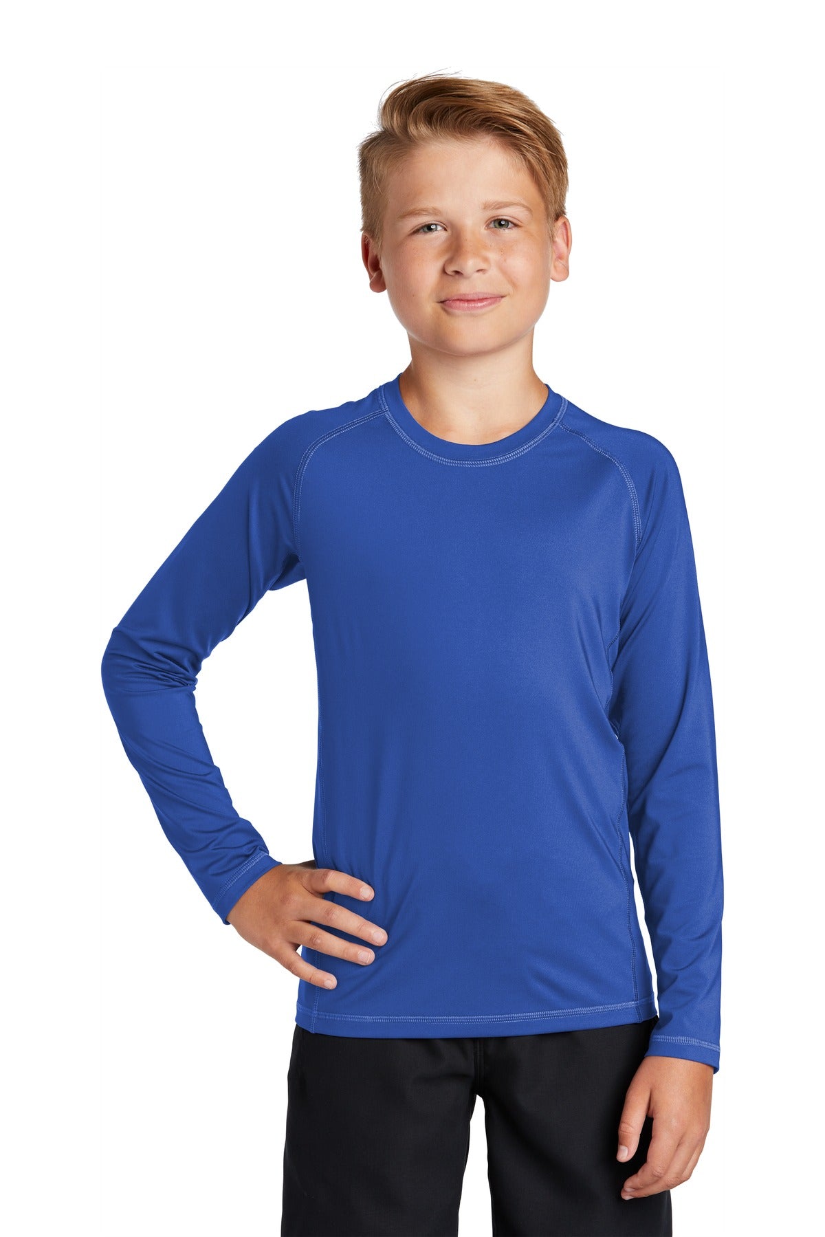 Sport-Tek  Youth Long Sleeve Rashguard Tee. YST470LS