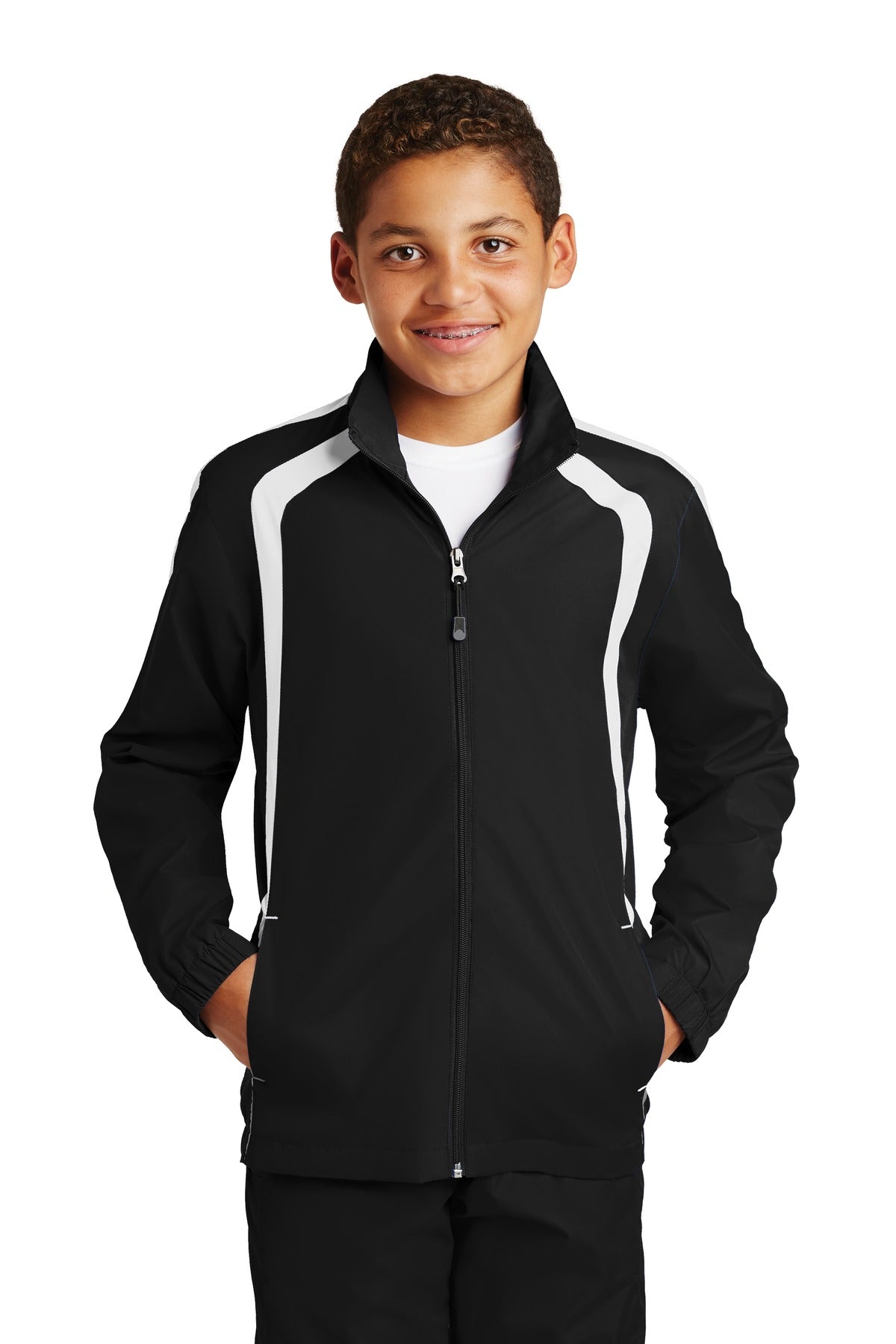 Sport-Tek Youth Colorblock Raglan Jacket. YST60