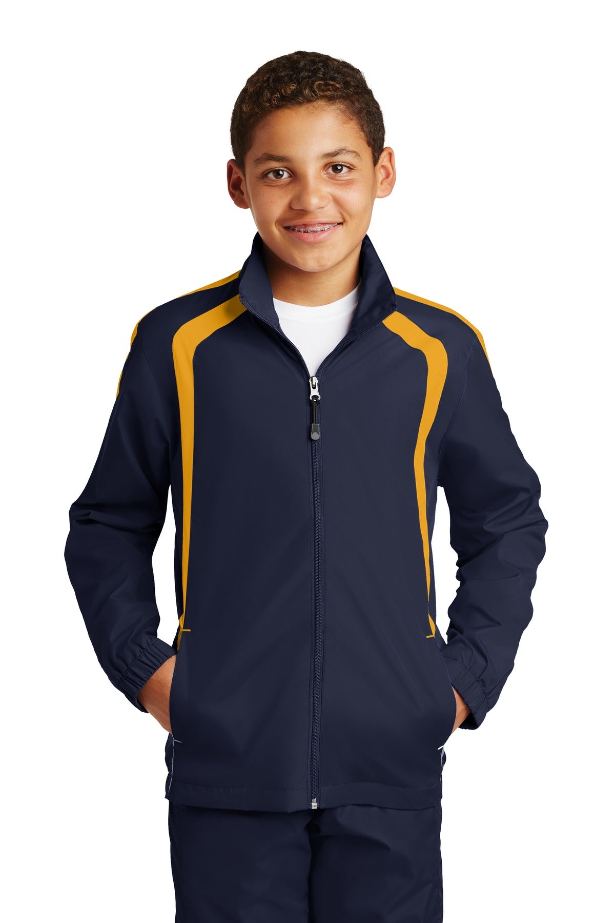 Sport-Tek Youth Colorblock Raglan Jacket. YST60