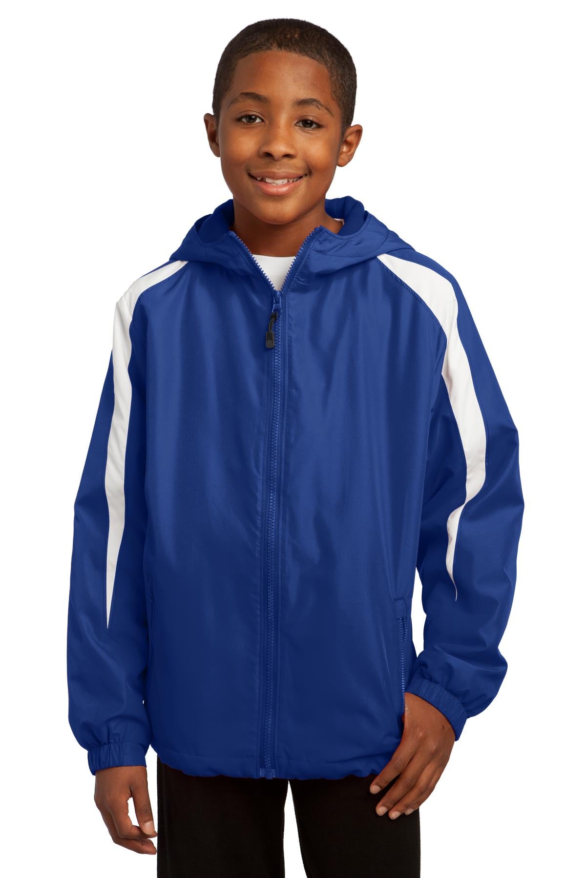 Sport-Tek Youth Fleece-Lined Colorblock Jacket. YST81