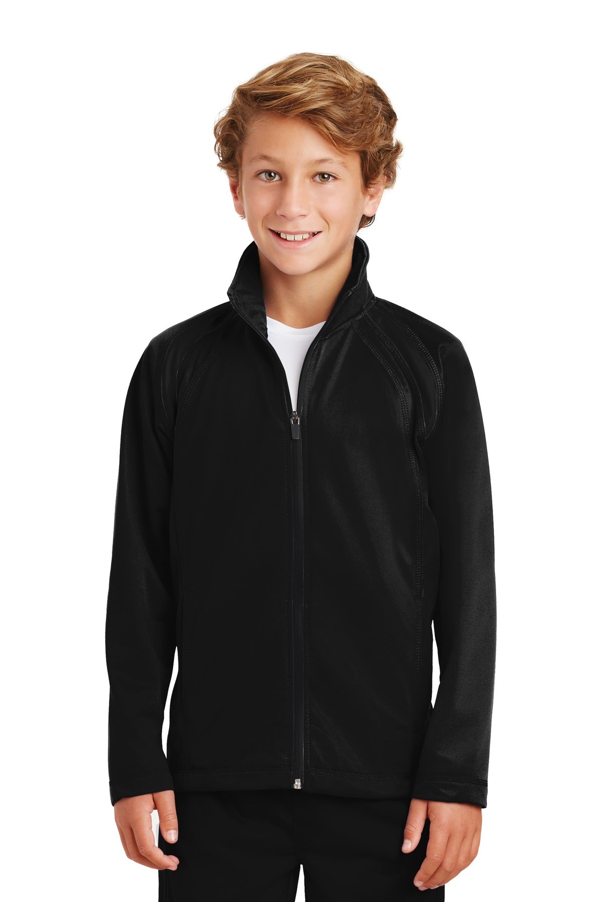 Sport-Tek Youth Tricot Track Jacket. YST90