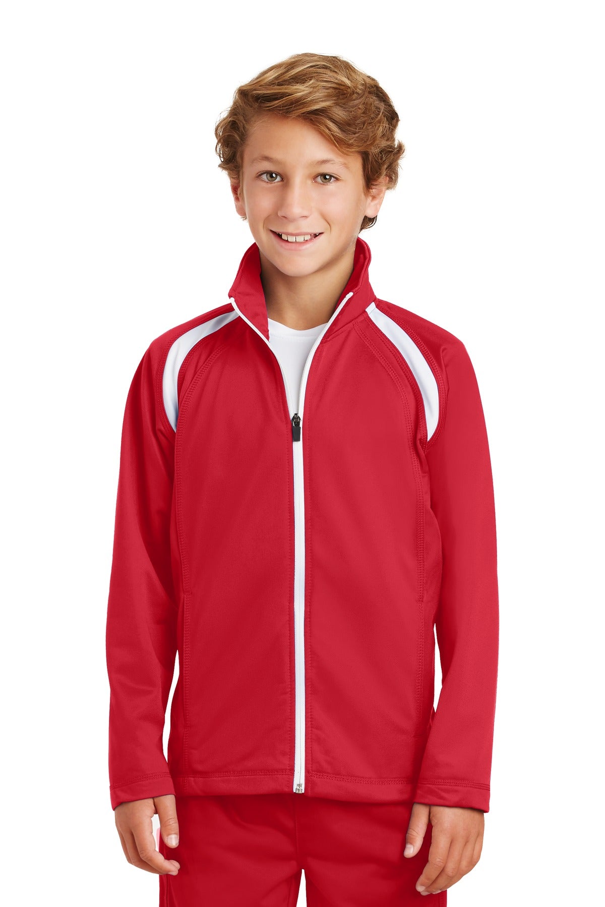 Sport-Tek Youth Tricot Track Jacket. YST90