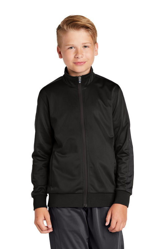 Sport-Tek  Youth Tricot Sleeve Stripe Track Jacket. YST94