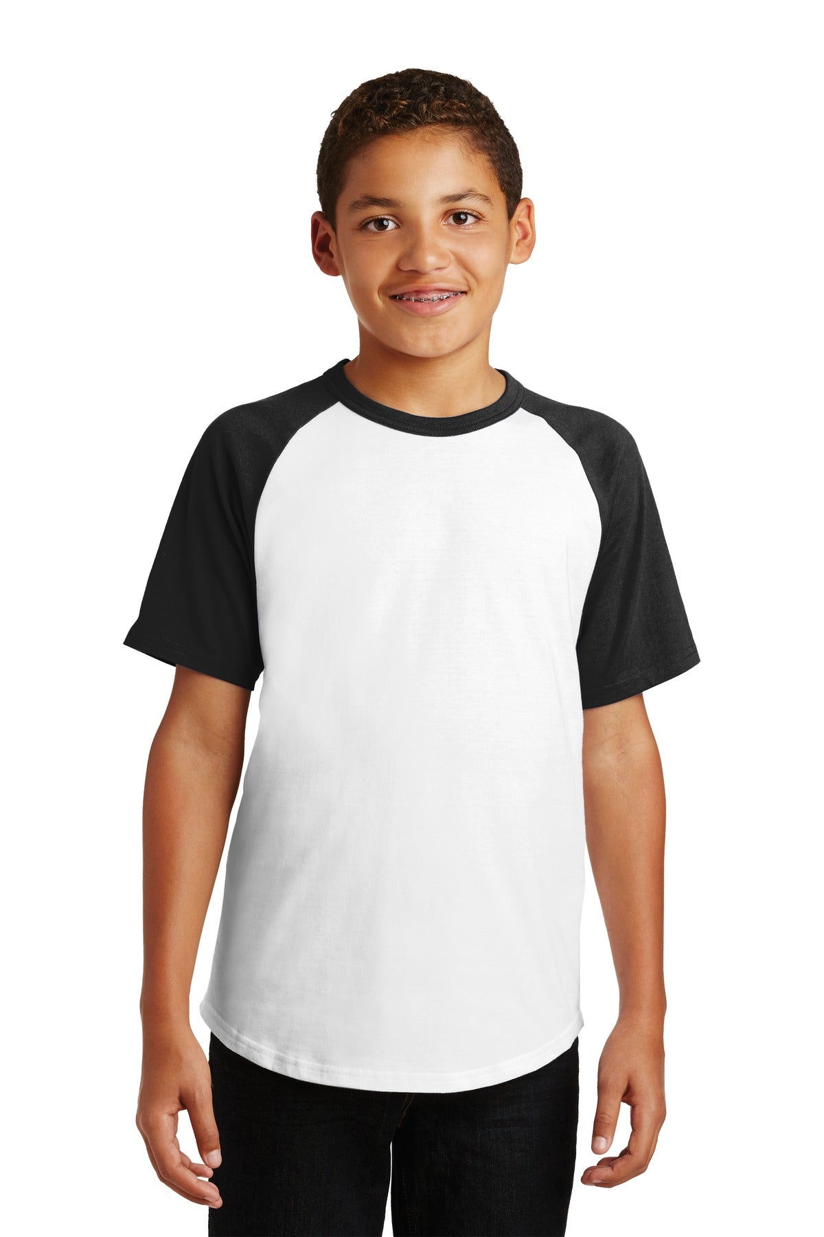 Sport-Tek Youth Short Sleeve Colorblock Raglan Jersey. YT201