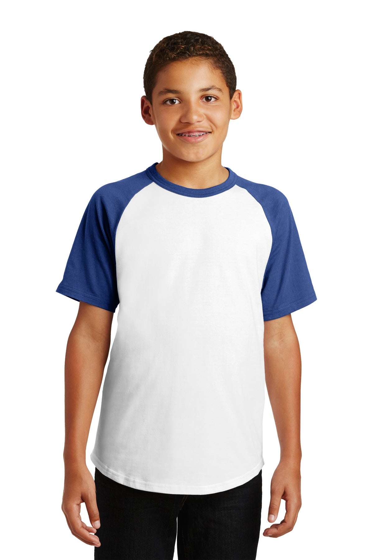 Sport-Tek Youth Short Sleeve Colorblock Raglan Jersey. YT201